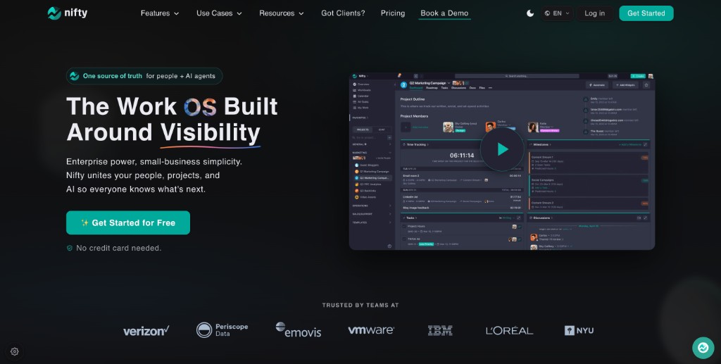NiftyPM Homepage