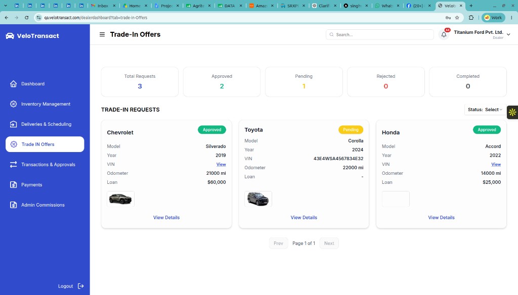 VeloTransact Trade-In Offers